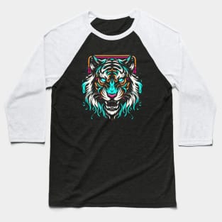 Neon Colored Tiger Baseball T-Shirt